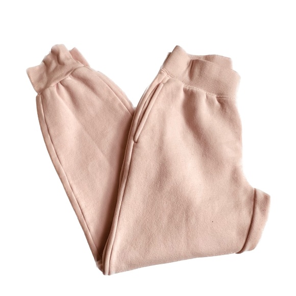 Aritzia TNA COZY Jogger Sweatpants Fleece Size 2XS Cotton Polyester Pastel Pink - Picture 1 of 8